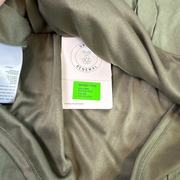 NWT Urban Renewal Urban Outfitters Olive Green Linen Tiered Mini Skirt Women's S - Picture 5 of 8